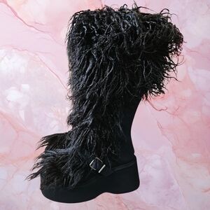 NWT For Good Faux Fur Boots - Black